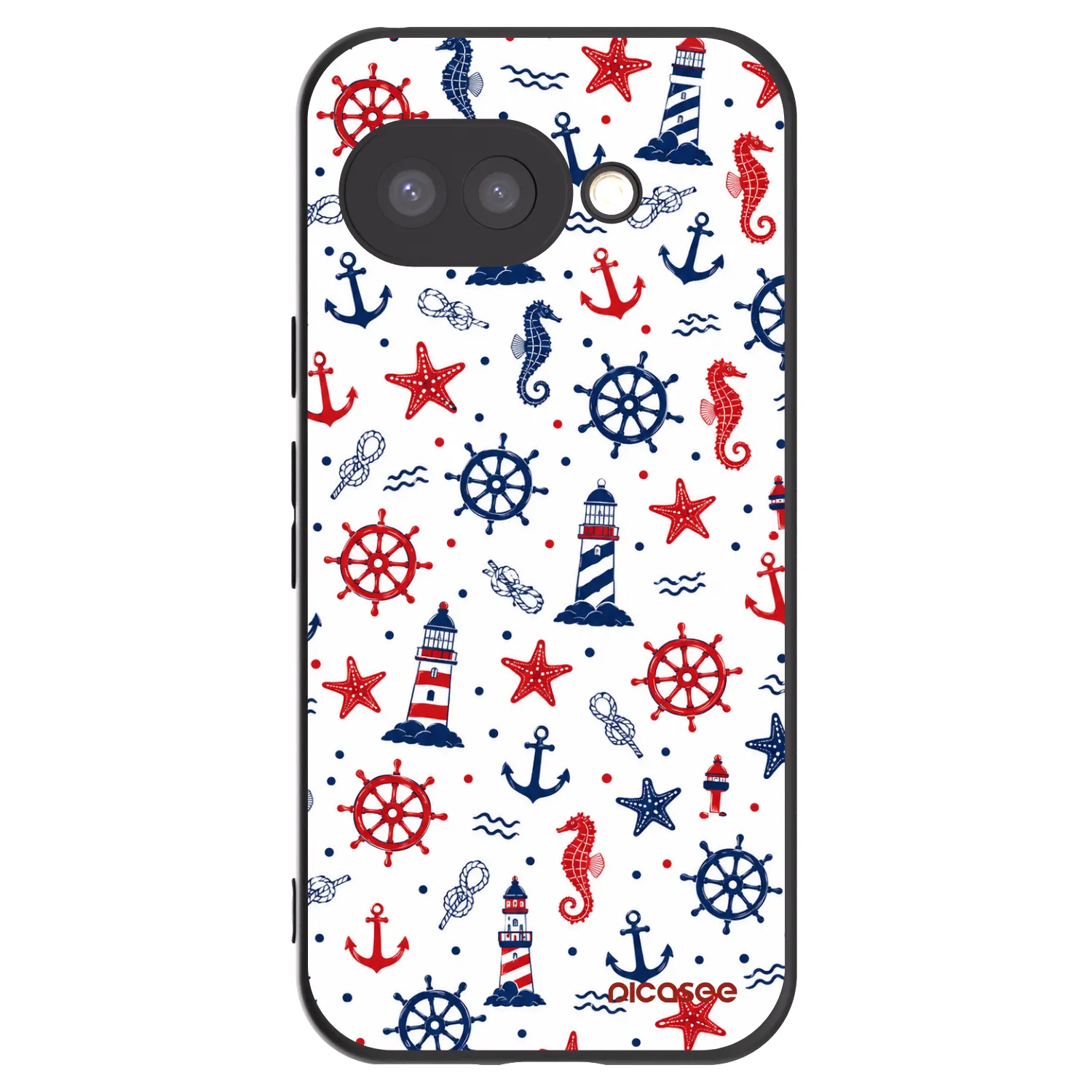 Picasee husă neagră din silicon pentru Google Pixel 9a - Sailor Vibes