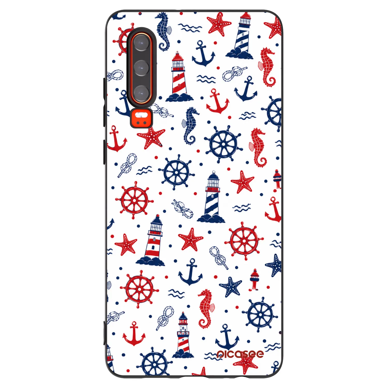 Picasee husă neagră din silicon pentru Huawei P30 - Sailor Vibes