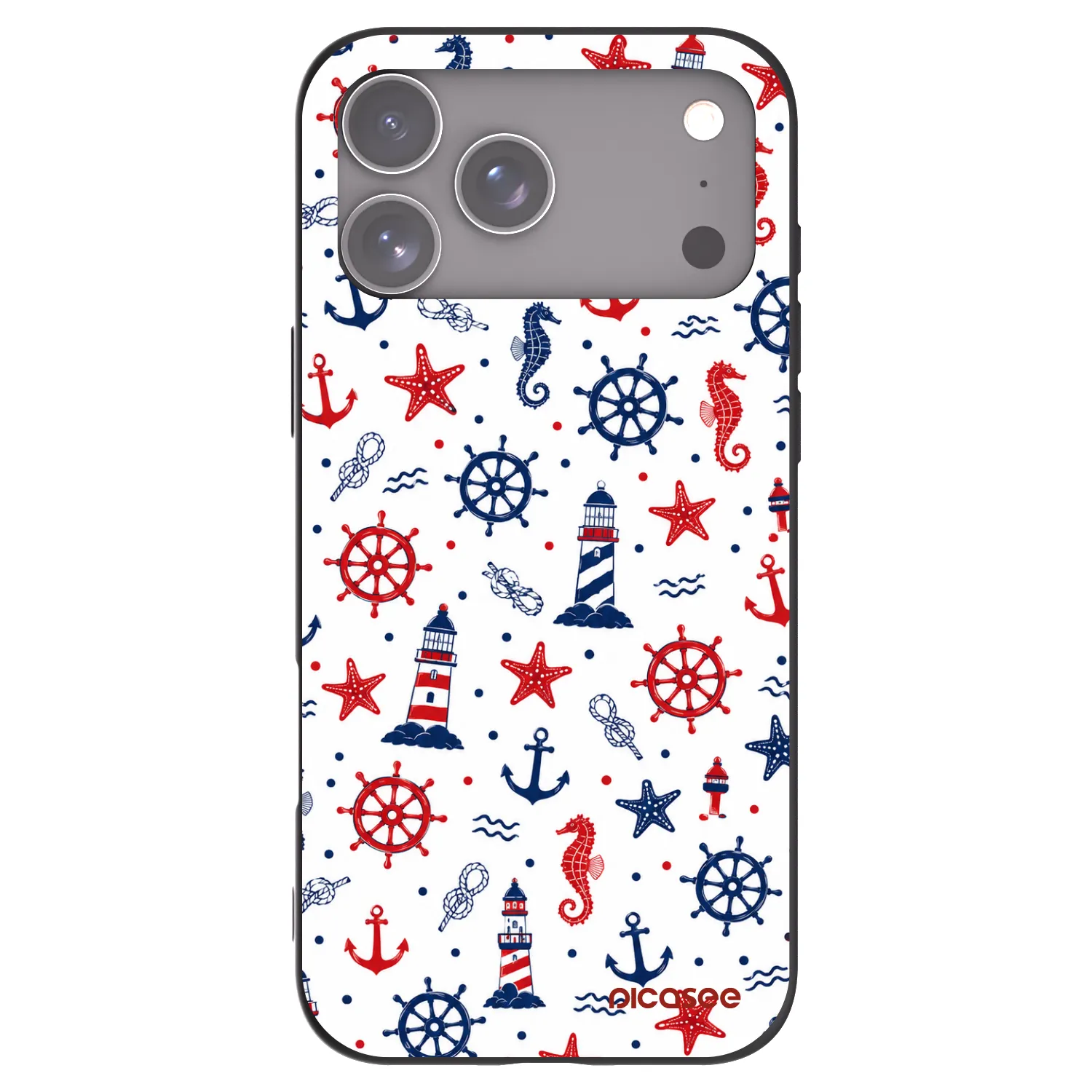 Picasee husă neagră din silicon pentru Apple iPhone 17 Pro Max - Sailor Vibes