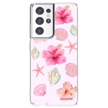 Picasee husă transparentă din silicon pentru Samsung Galaxy S21 Ultra 5G G998B - Blush Lagoon