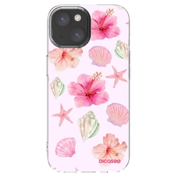 Picasee husă transparentă din silicon pentru Apple iPhone 15 - Blush Lagoon