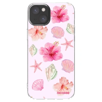 Picasee husă transparentă din silicon pentru Apple iPhone 15 Plus - Blush Lagoon