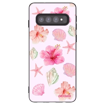 Picasee husă neagră din silicon pentru Samsung Galaxy S10 G973 - Blush Lagoon