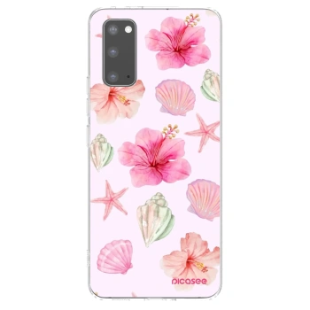 Picasee husă transparentă din silicon pentru Samsung Galaxy S20 G980F - Blush Lagoon