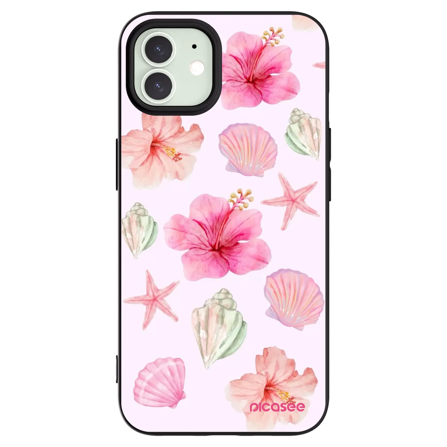 Picasee husă neagră din silicon pentru Apple iPhone 12 - Blush Lagoon