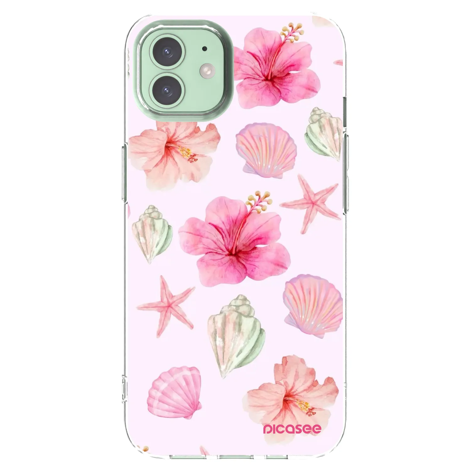 Picasee husă transparentă din silicon pentru Apple iPhone 12 - Blush Lagoon