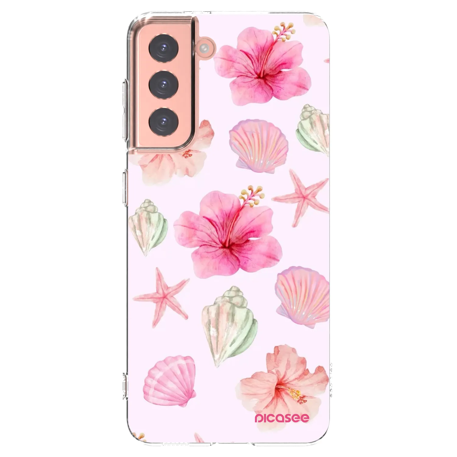 Picasee husă transparentă din silicon pentru Samsung Galaxy S21 5G G991B - Blush Lagoon