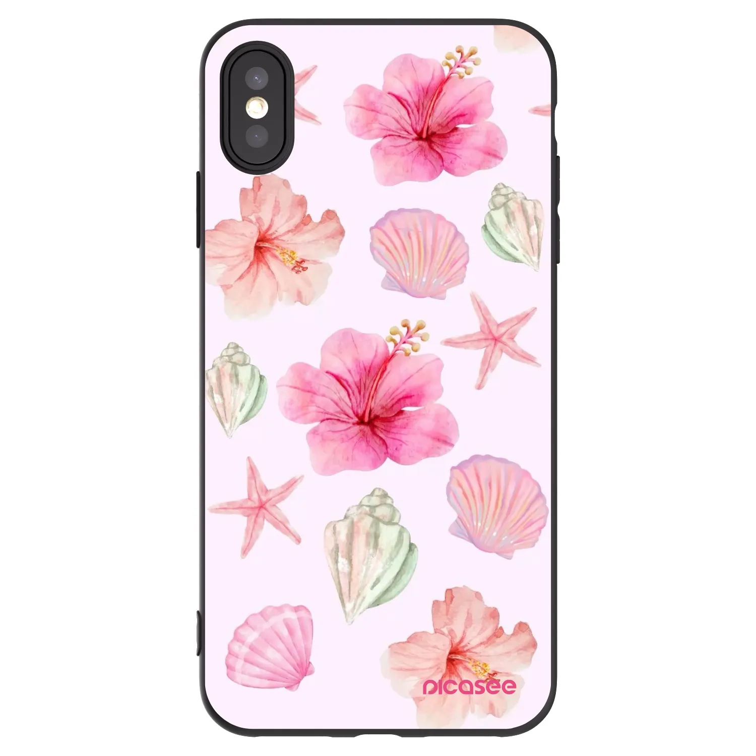 Picasee husă neagră din silicon pentru Apple iPhone XS Max - Blush Lagoon