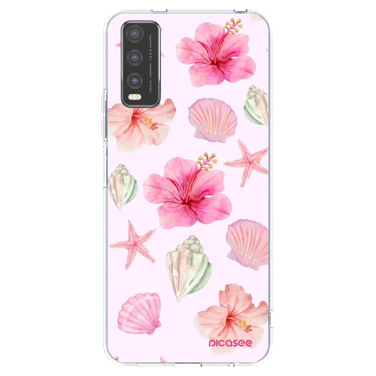 Picasee husă transparentă din silicon pentru Vivo Y20s - Blush Lagoon