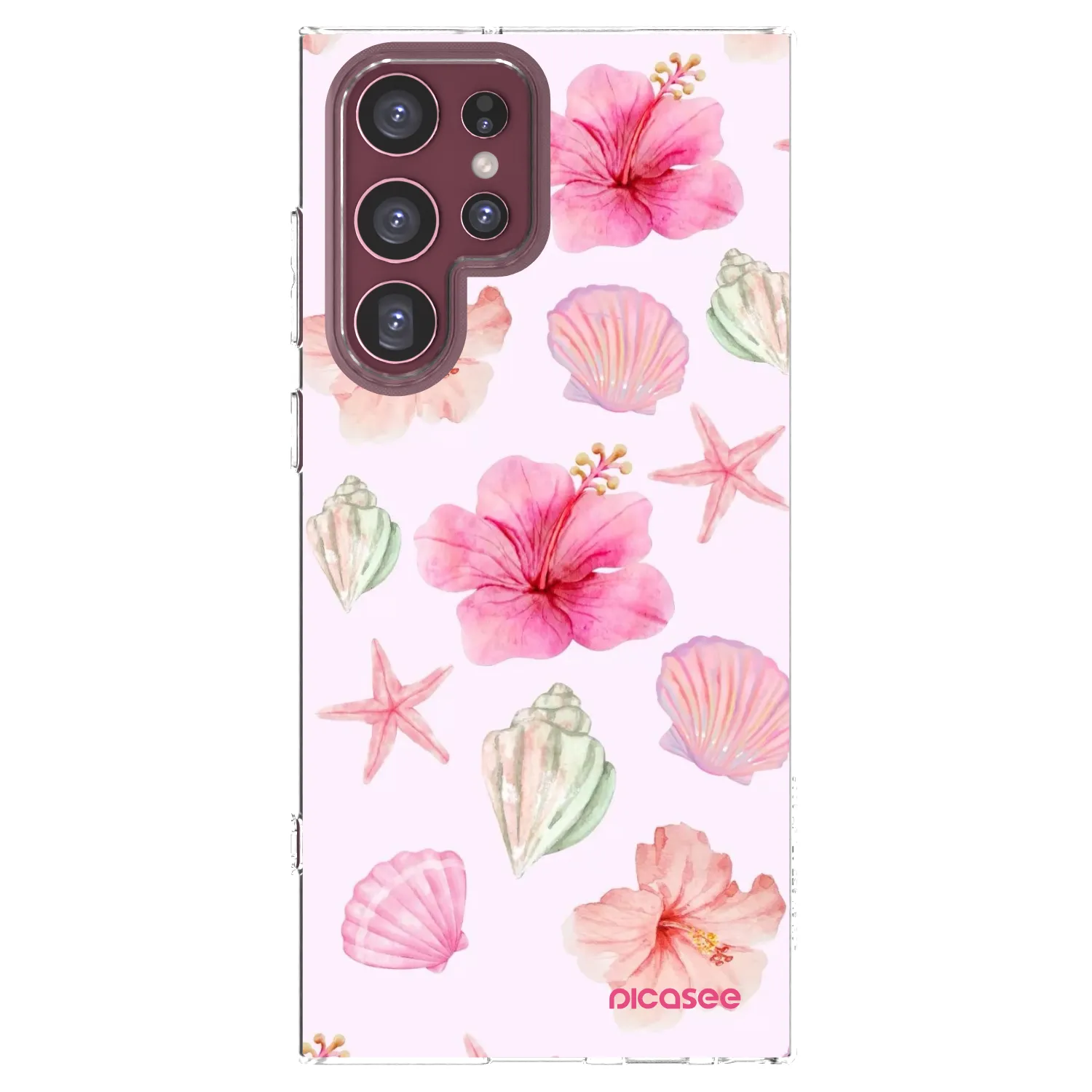 Picasee husă transparentă din silicon pentru Samsung Galaxy S22 Ultra 5G - Blush Lagoon