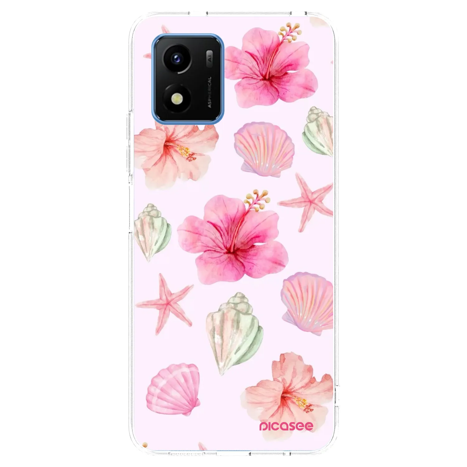 Picasee husă transparentă din silicon pentru Vivo Y01 - Blush Lagoon