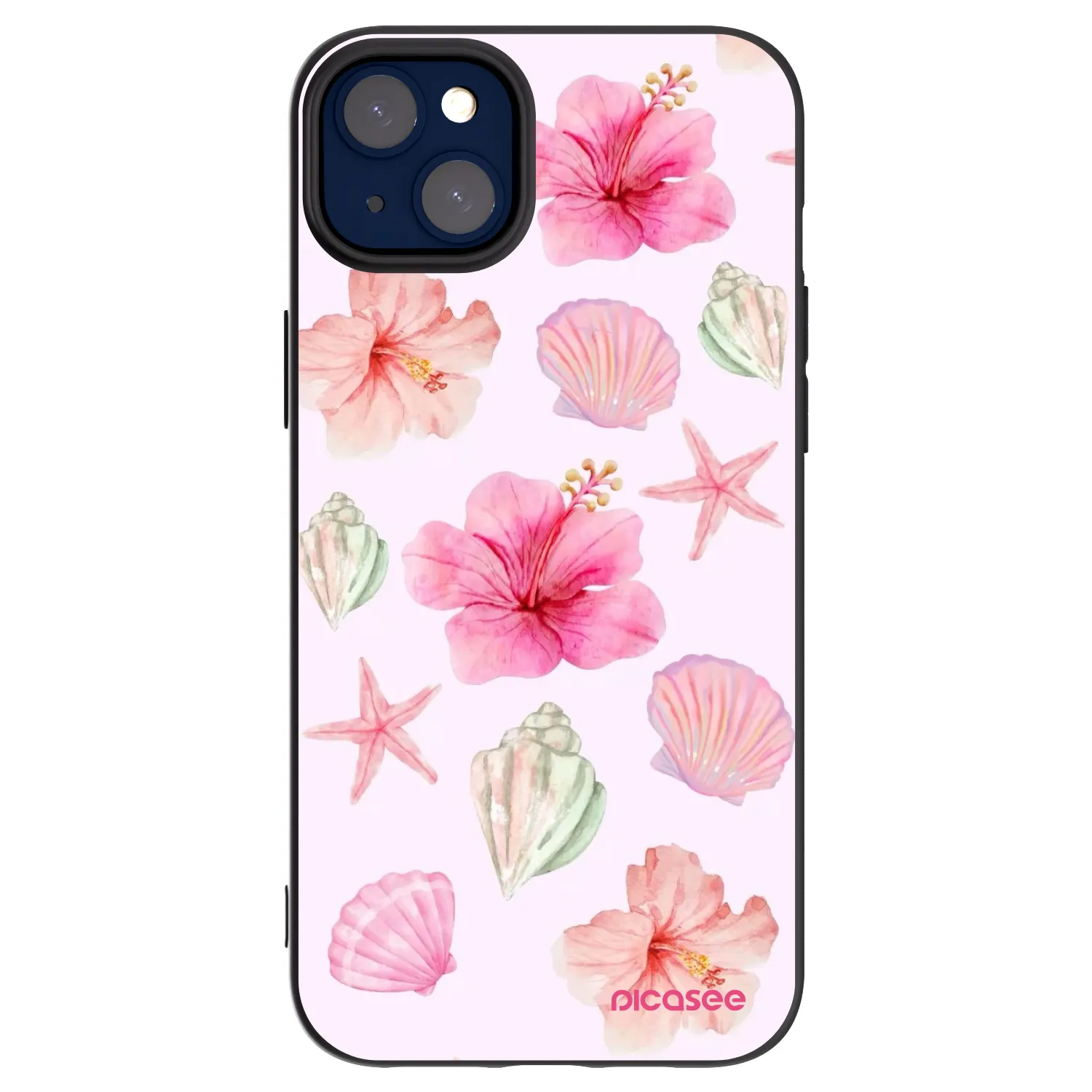 Picasee husă neagră din silicon pentru Apple iPhone 14 Plus - Blush Lagoon
