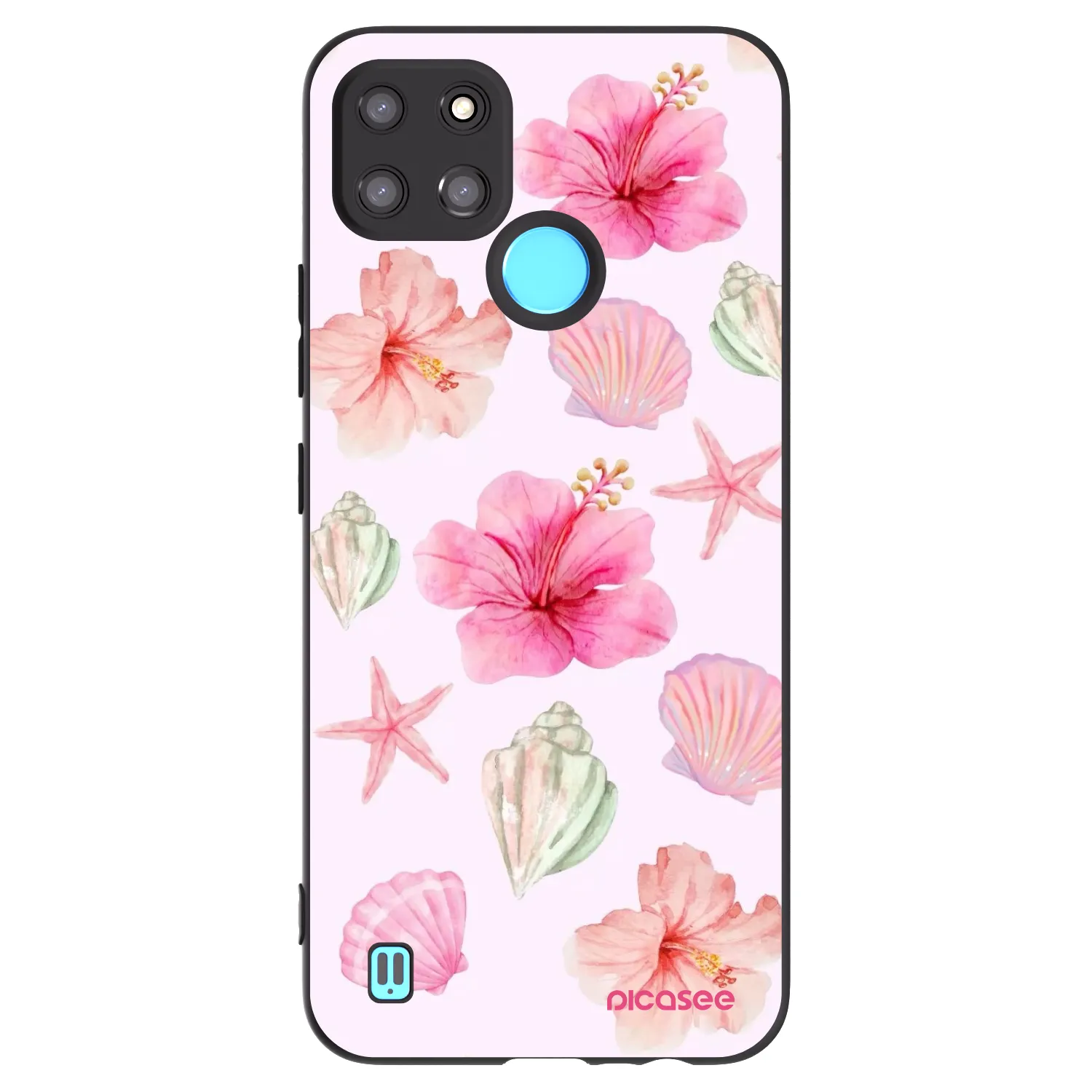 Picasee husă neagră din silicon pentru Realme C21Y - Blush Lagoon