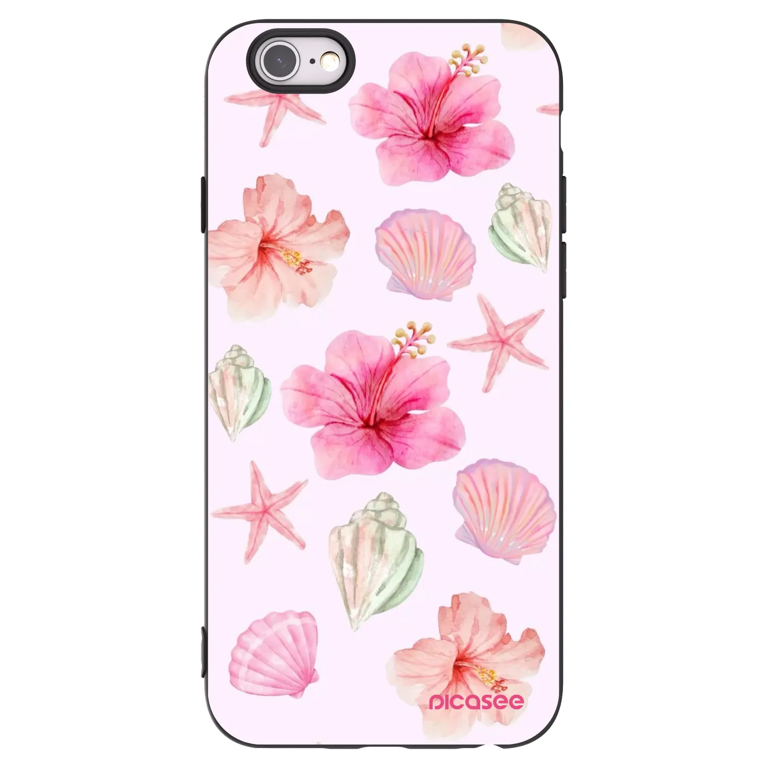 Picasee husă neagră din silicon pentru Apple iPhone 6/6S - Blush Lagoon