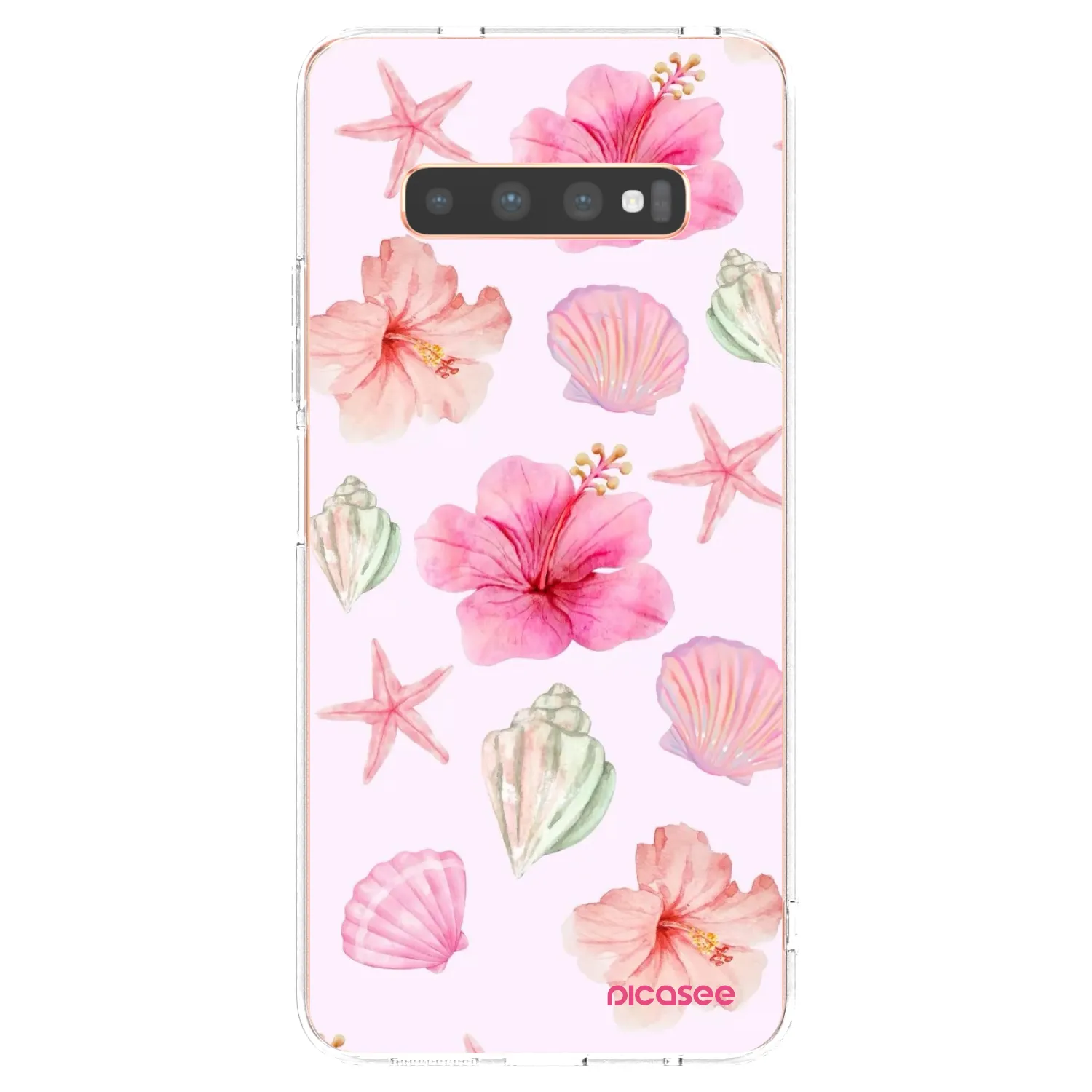 Picasee husă transparentă din silicon pentru Samsung Galaxy S10 Plus G975 - Blush Lagoon