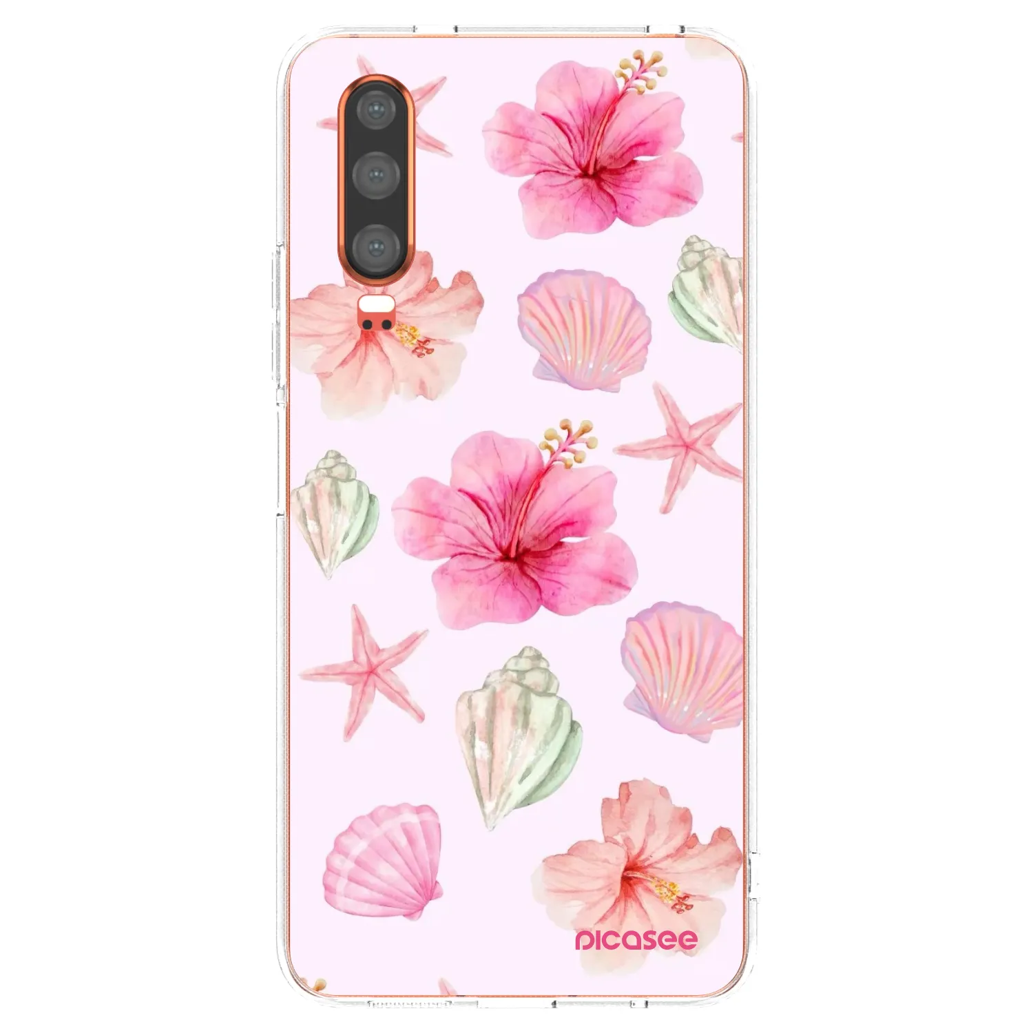 Picasee husă transparentă din silicon pentru Huawei P30 - Blush Lagoon