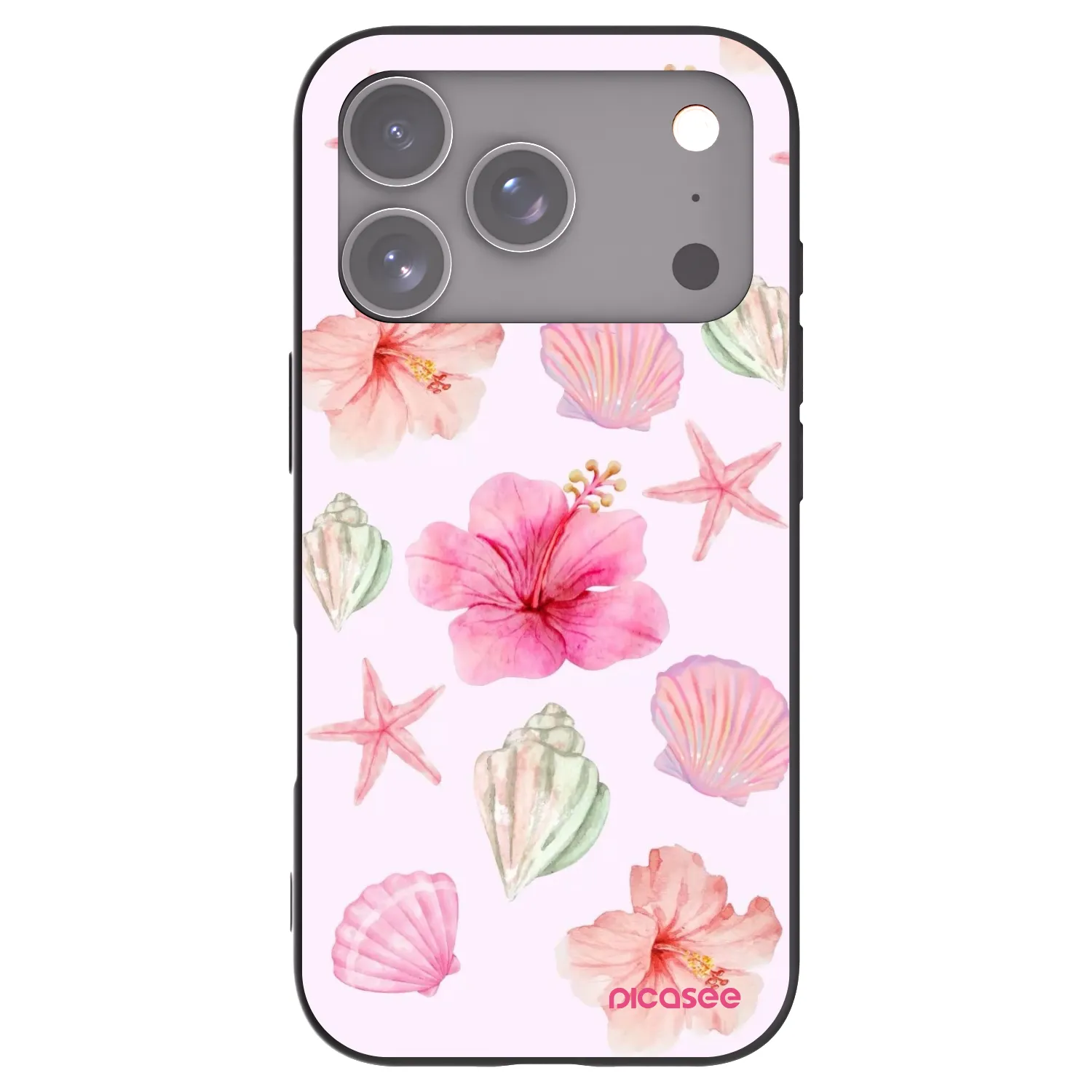 Picasee husă neagră din silicon pentru Apple iPhone 17 Pro - Blush Lagoon