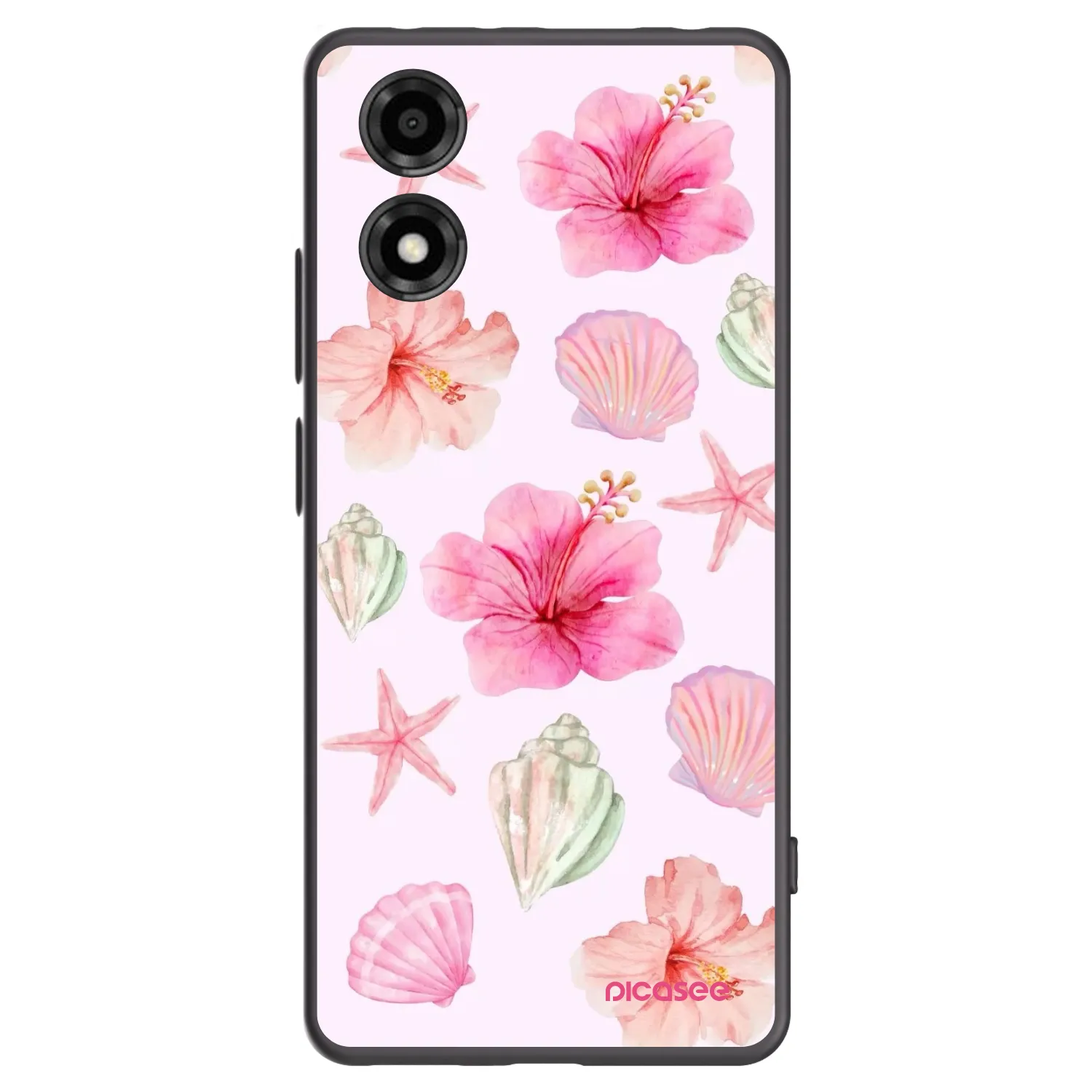 Picasee husă neagră din silicon pentru Motorola Moto E14 - Blush Lagoon