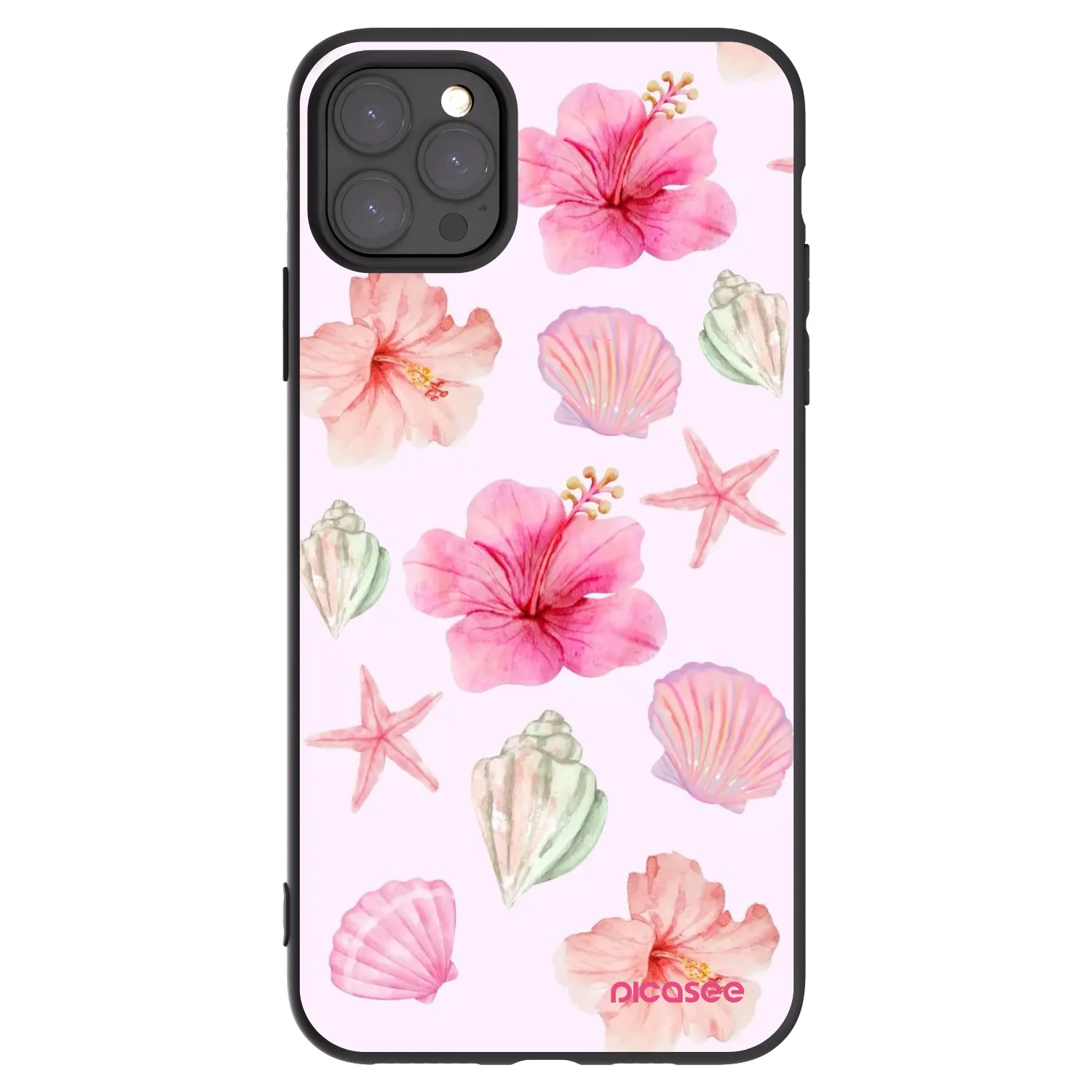 Picasee husă neagră din silicon pentru Apple iPhone 11 Pro Max - Blush Lagoon
