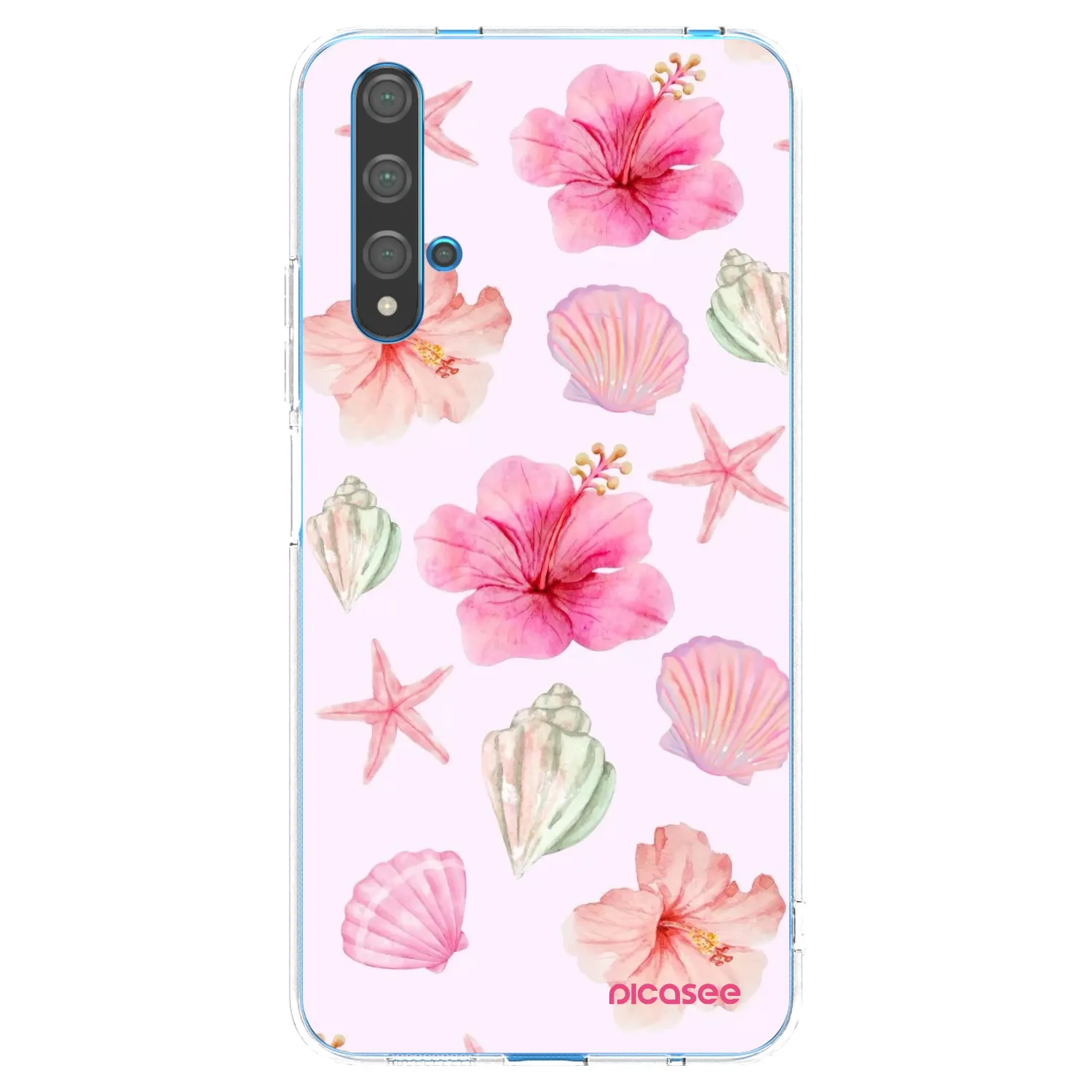 Picasee husă transparentă din silicon pentru Huawei Nova 5T - Blush Lagoon
