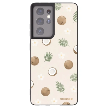 Picasee husă neagră din silicon pentru Samsung Galaxy S21 Ultra 5G G998B - Coconut Breeze