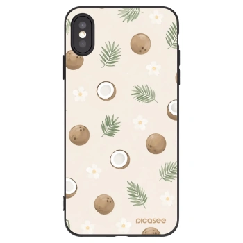 Picasee husă neagră din silicon pentru Apple iPhone XS Max - Coconut Breeze