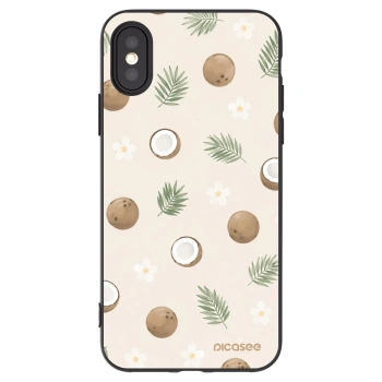 Picasee husă neagră din silicon pentru Apple iPhone X/XS - Coconut Breeze