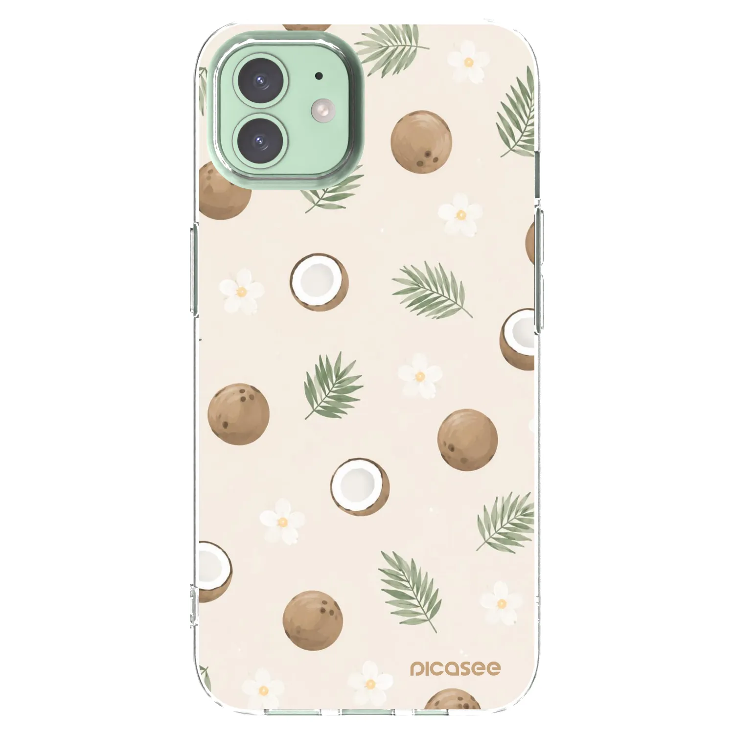 Picasee husă transparentă din silicon pentru Apple iPhone 12 - Coconut Breeze