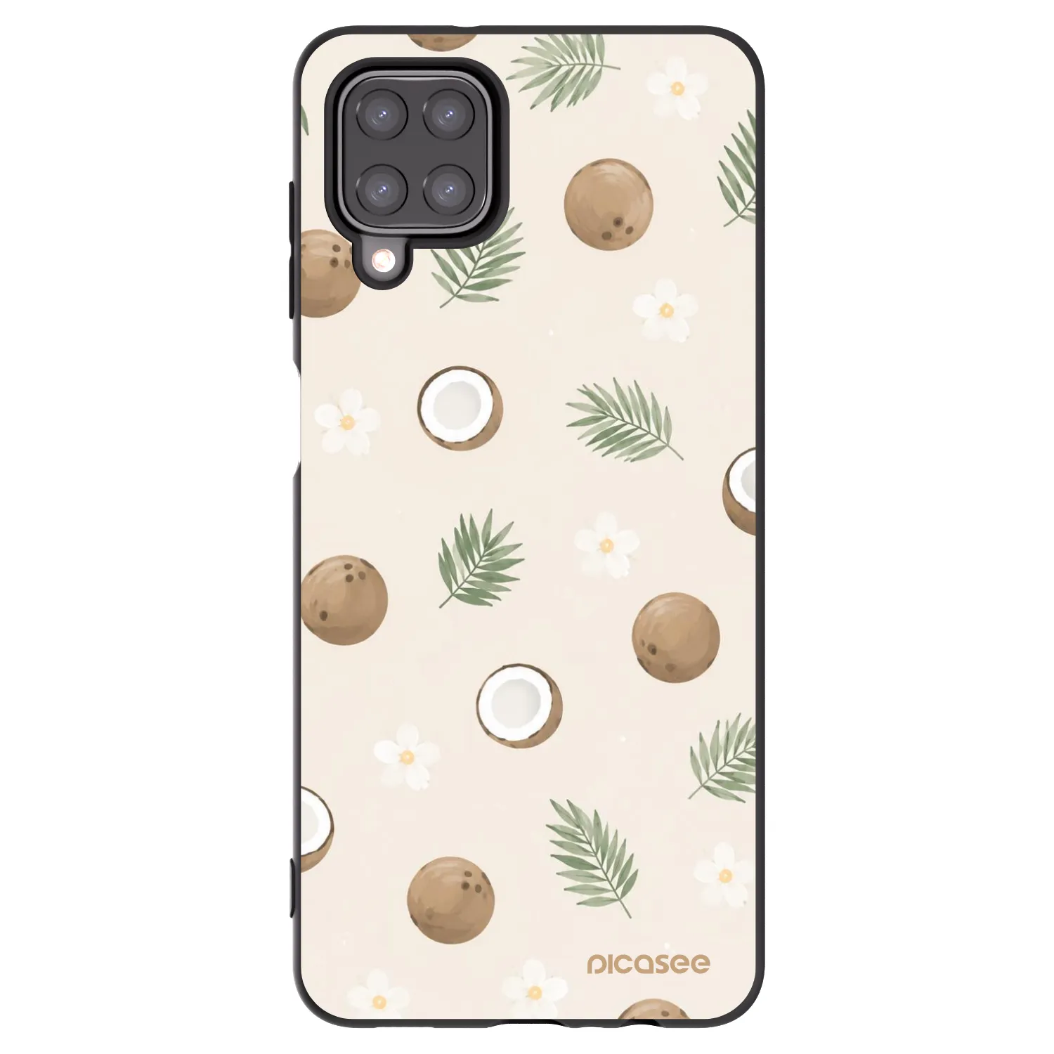 Picasee husă neagră din silicon pentru Samsung Galaxy A12 A125F - Coconut Breeze