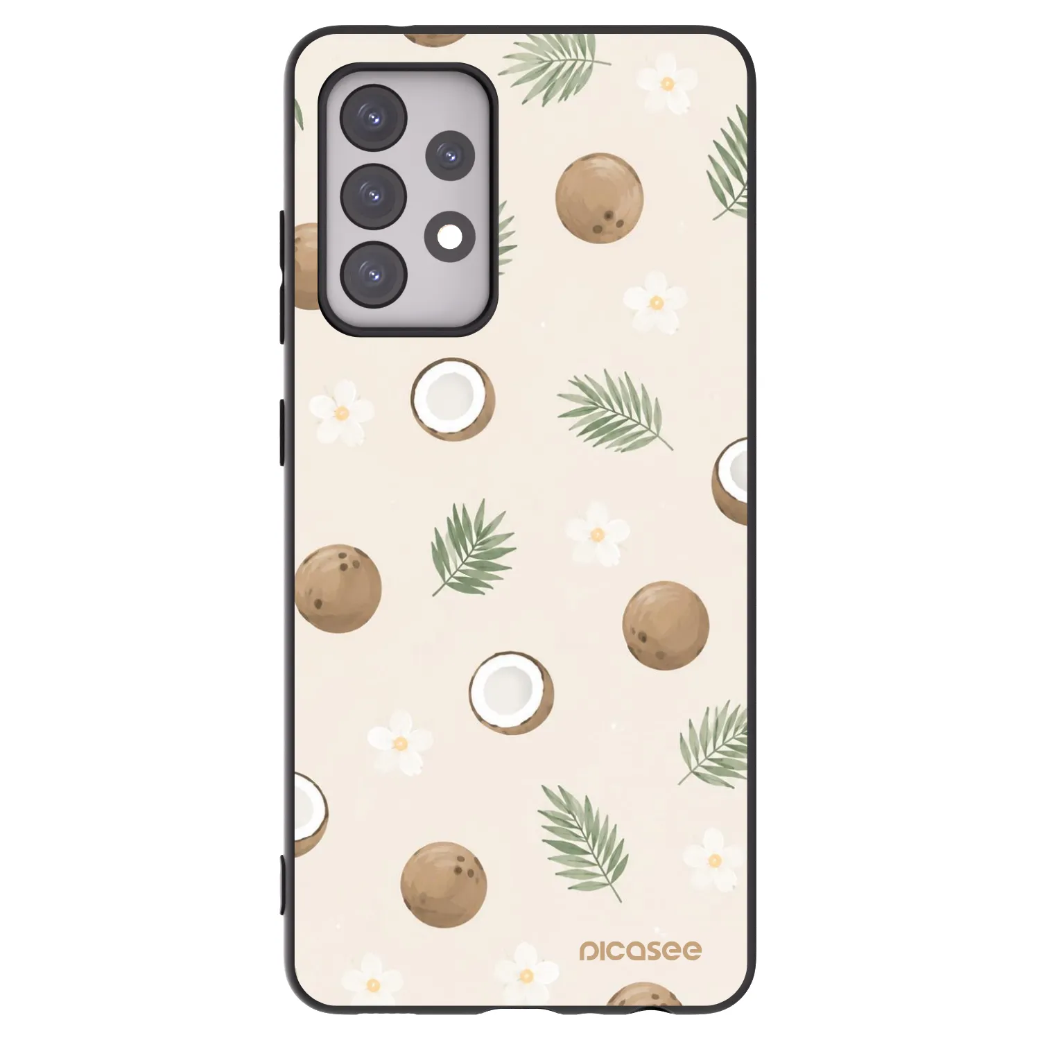 Picasee husă neagră din silicon pentru Samsung Galaxy A52 5G A525F - Coconut Breeze