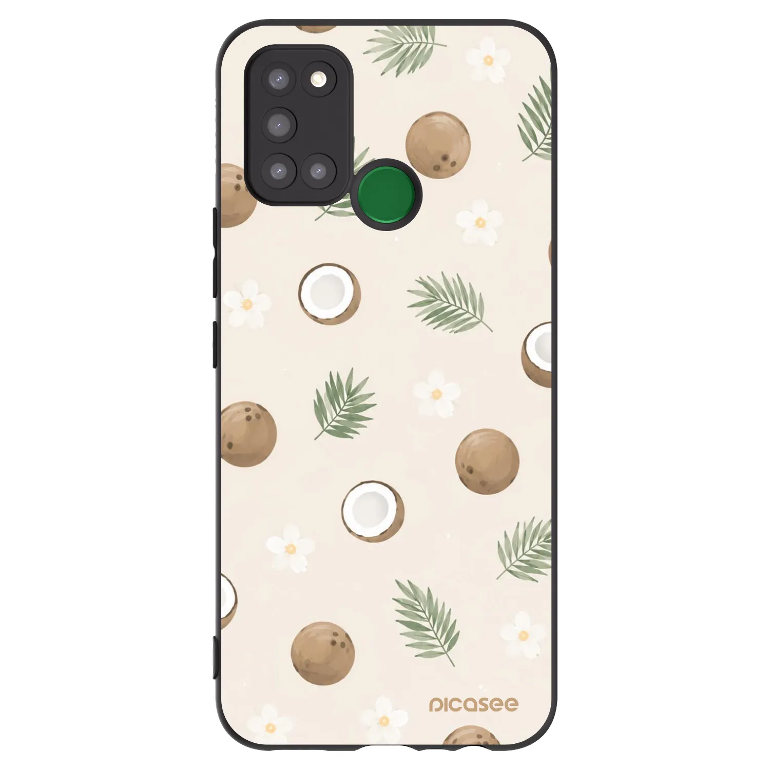 Picasee husă neagră din silicon pentru Realme 7i - Coconut Breeze