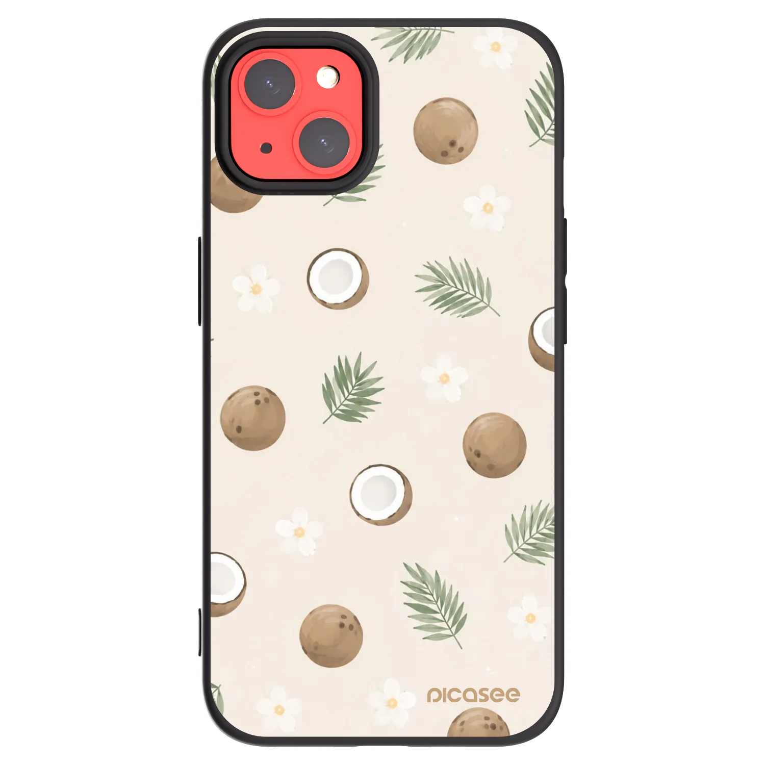 Picasee husă neagră din silicon pentru Apple iPhone 13 - Coconut Breeze