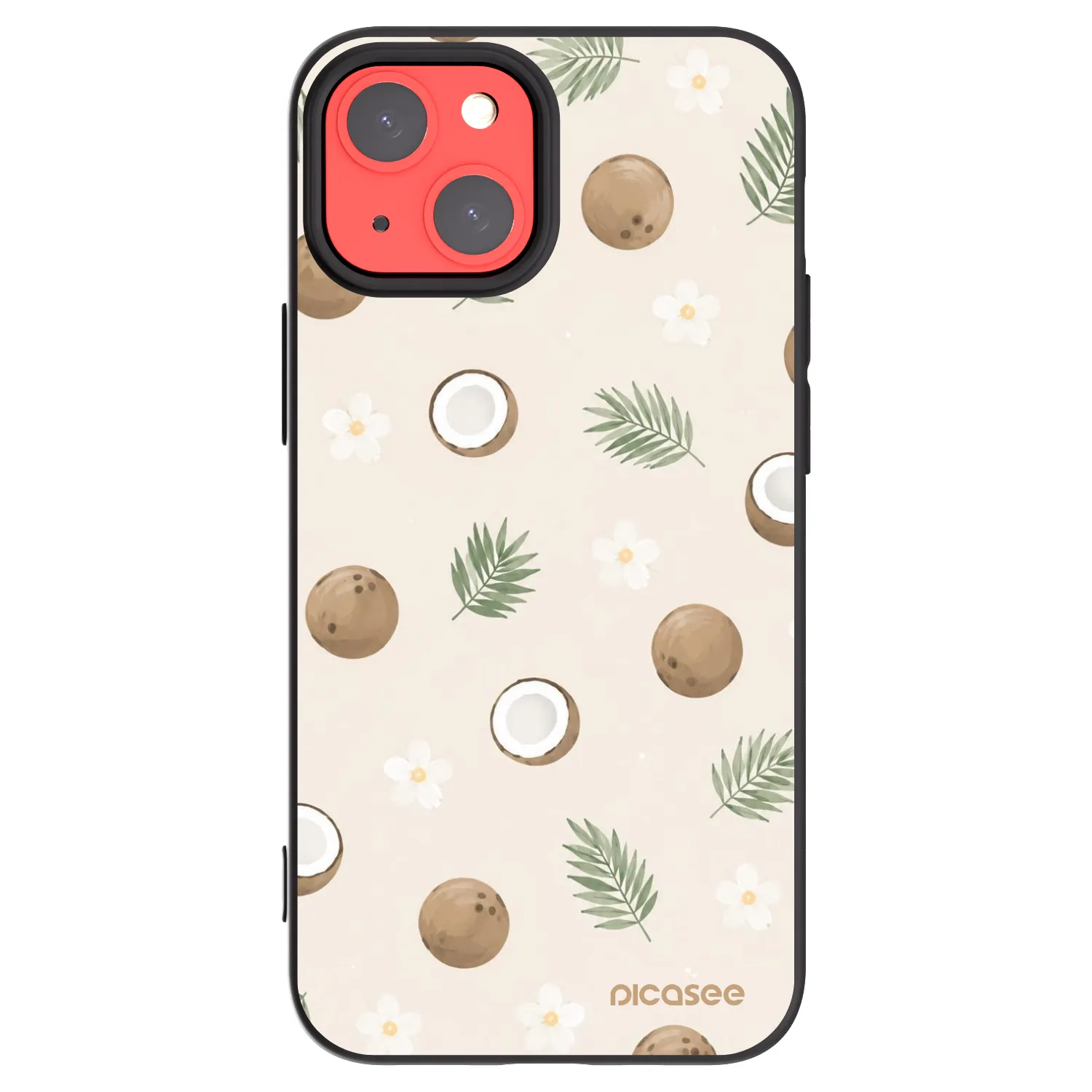 Picasee husă neagră din silicon pentru Apple iPhone 13 mini - Coconut Breeze