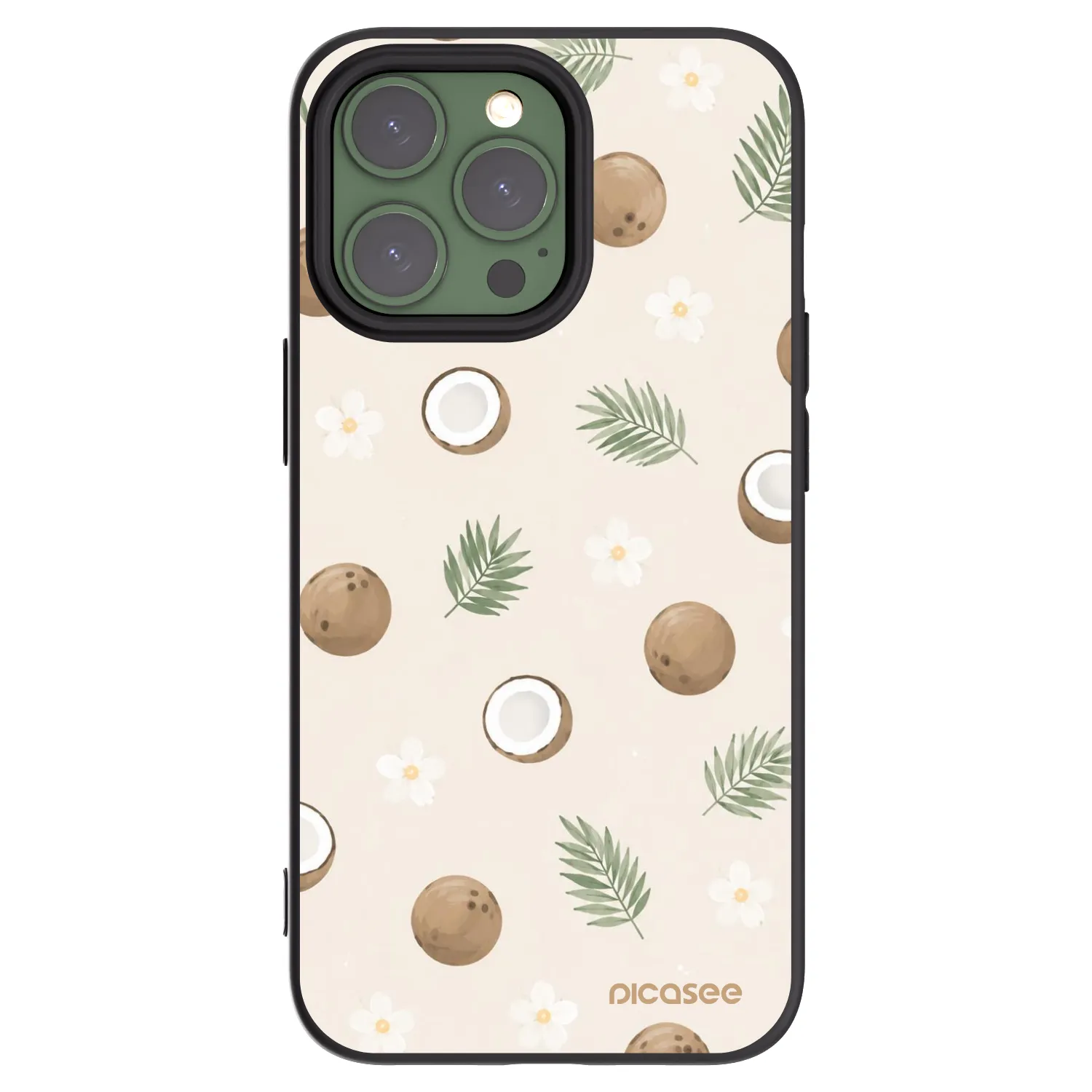 Picasee husă neagră din silicon pentru Apple iPhone 13 Pro - Coconut Breeze