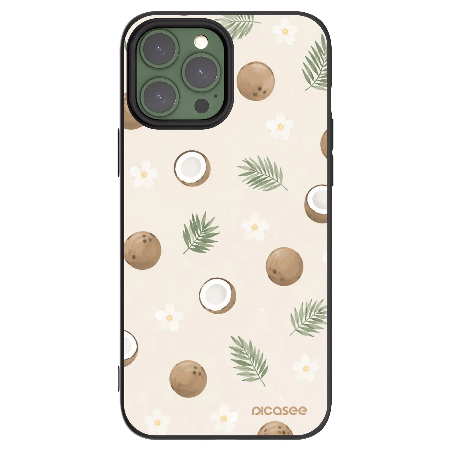 Picasee husă neagră din silicon pentru Apple iPhone 13 Pro Max - Coconut Breeze