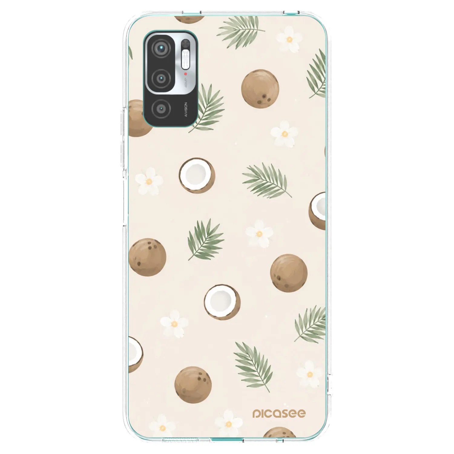 Picasee husă transparentă din silicon pentru Xiaomi Redmi Note 10 5G - Coconut Breeze