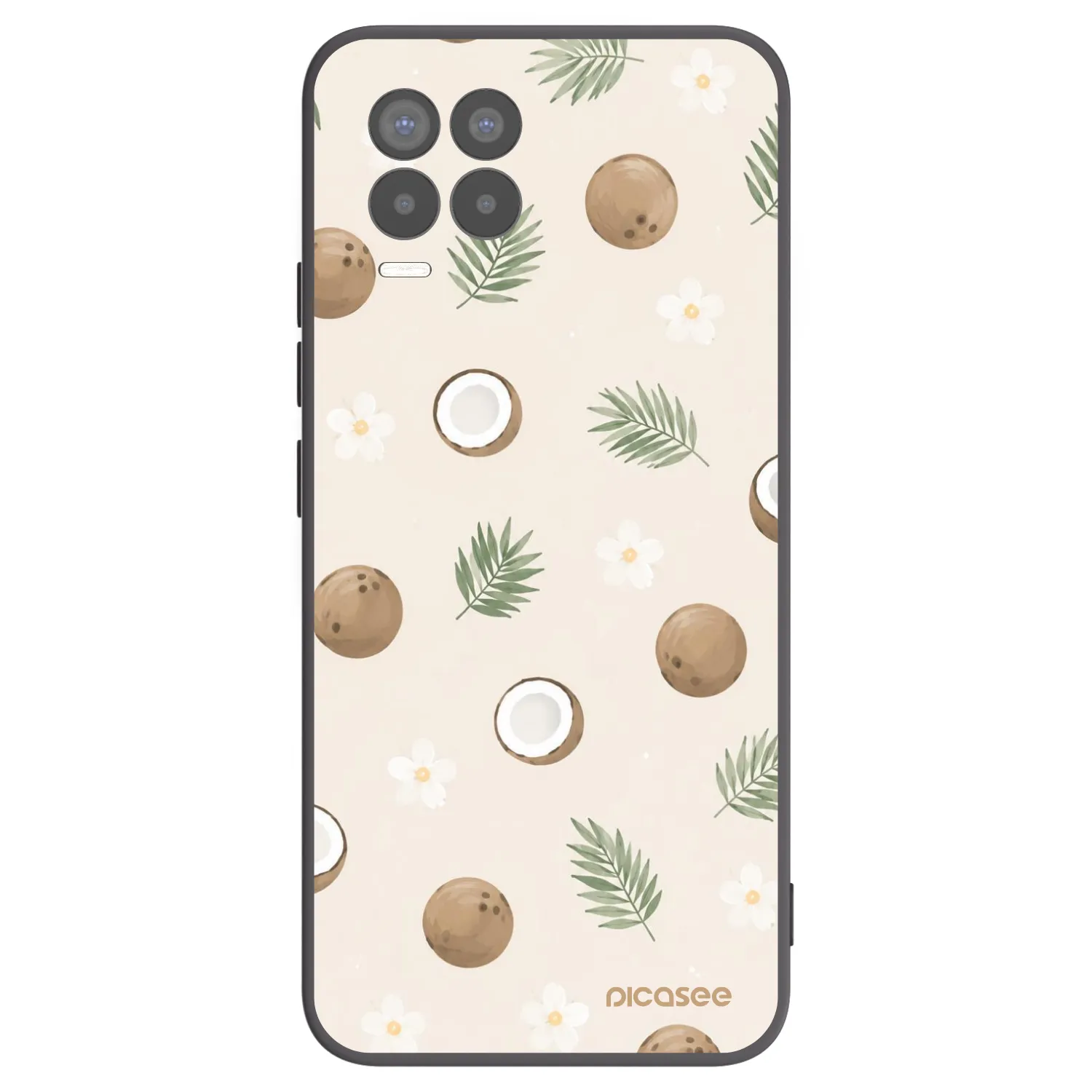 Picasee husă neagră din silicon pentru Realme 8 4G - Coconut Breeze