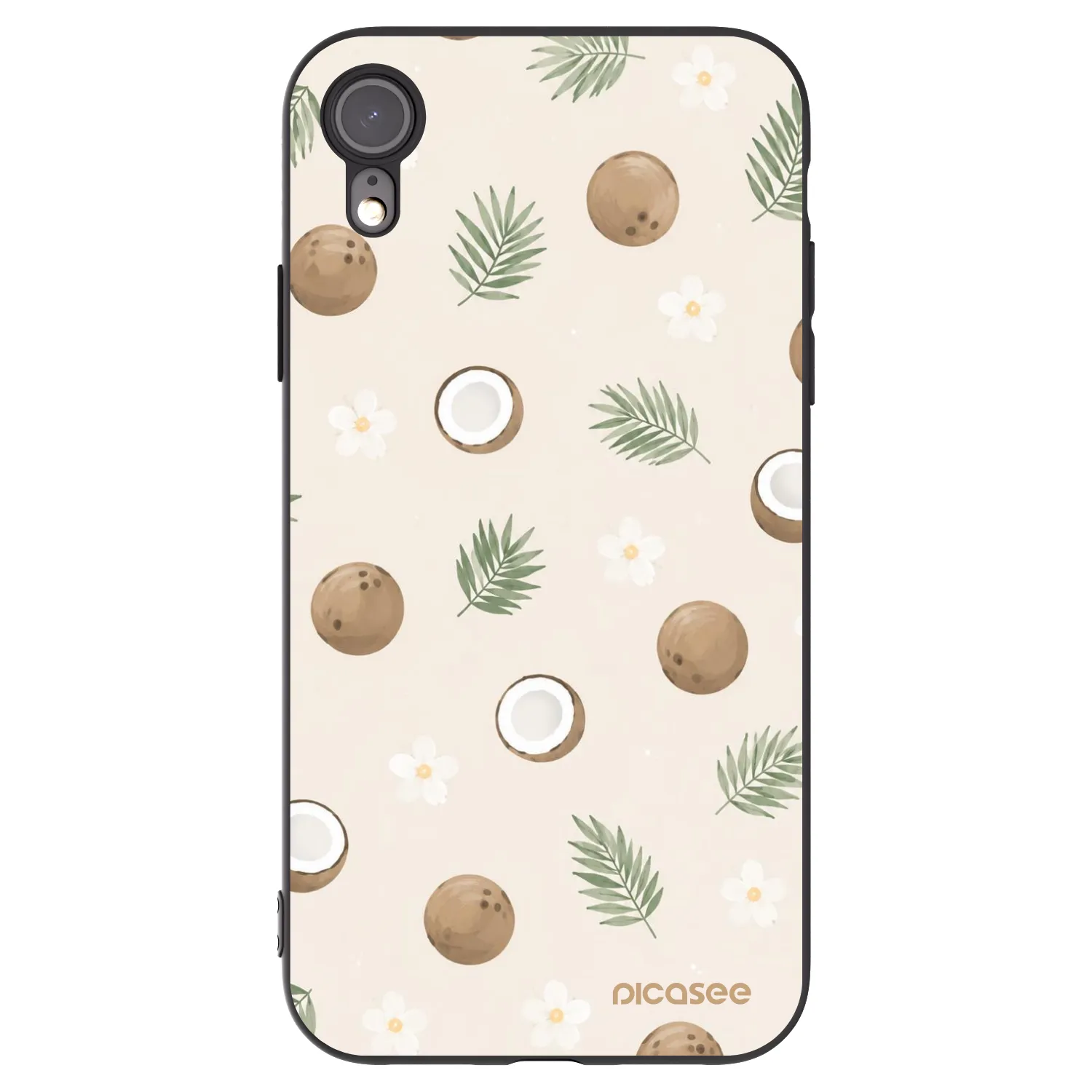Picasee husă neagră din silicon pentru Apple iPhone XR - Coconut Breeze