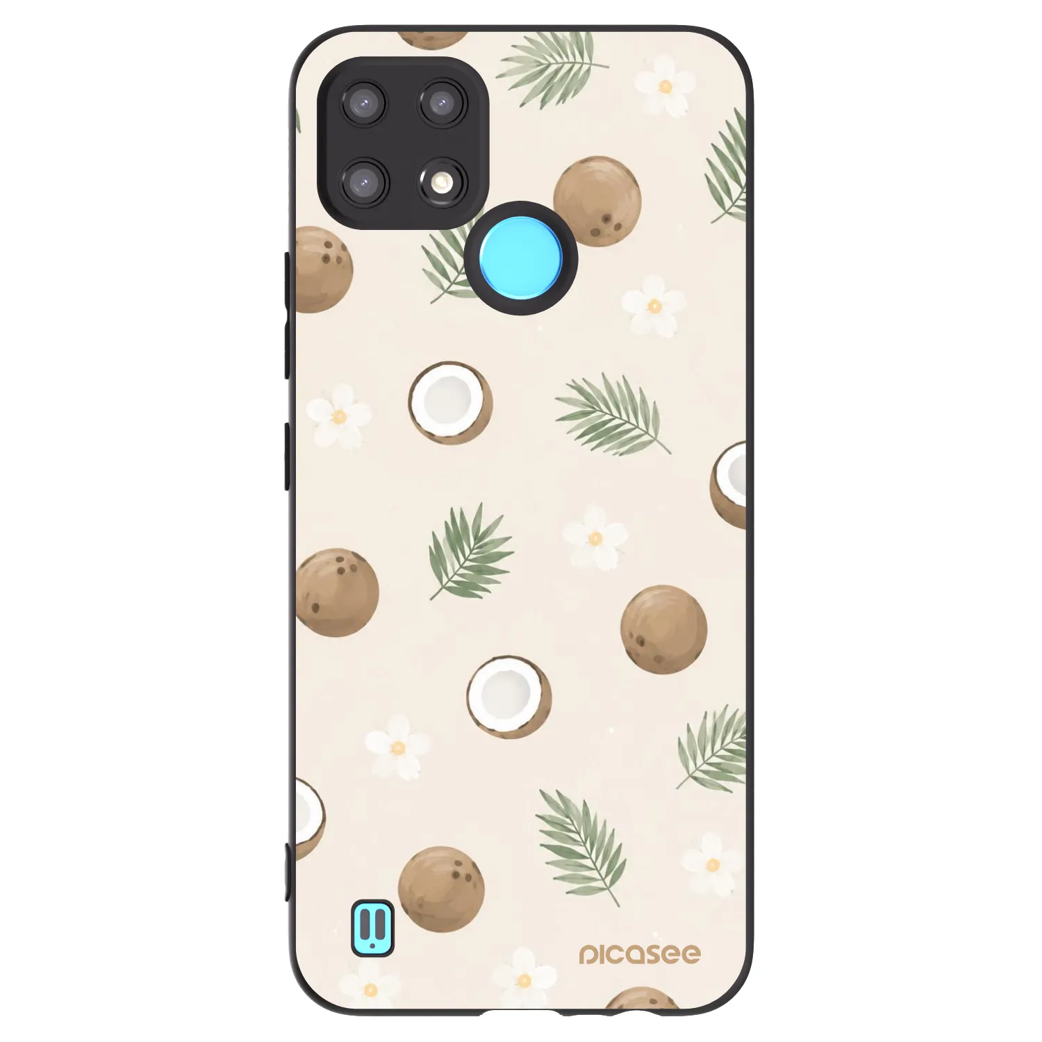 Picasee husă neagră din silicon pentru Realme C21 - Coconut Breeze
