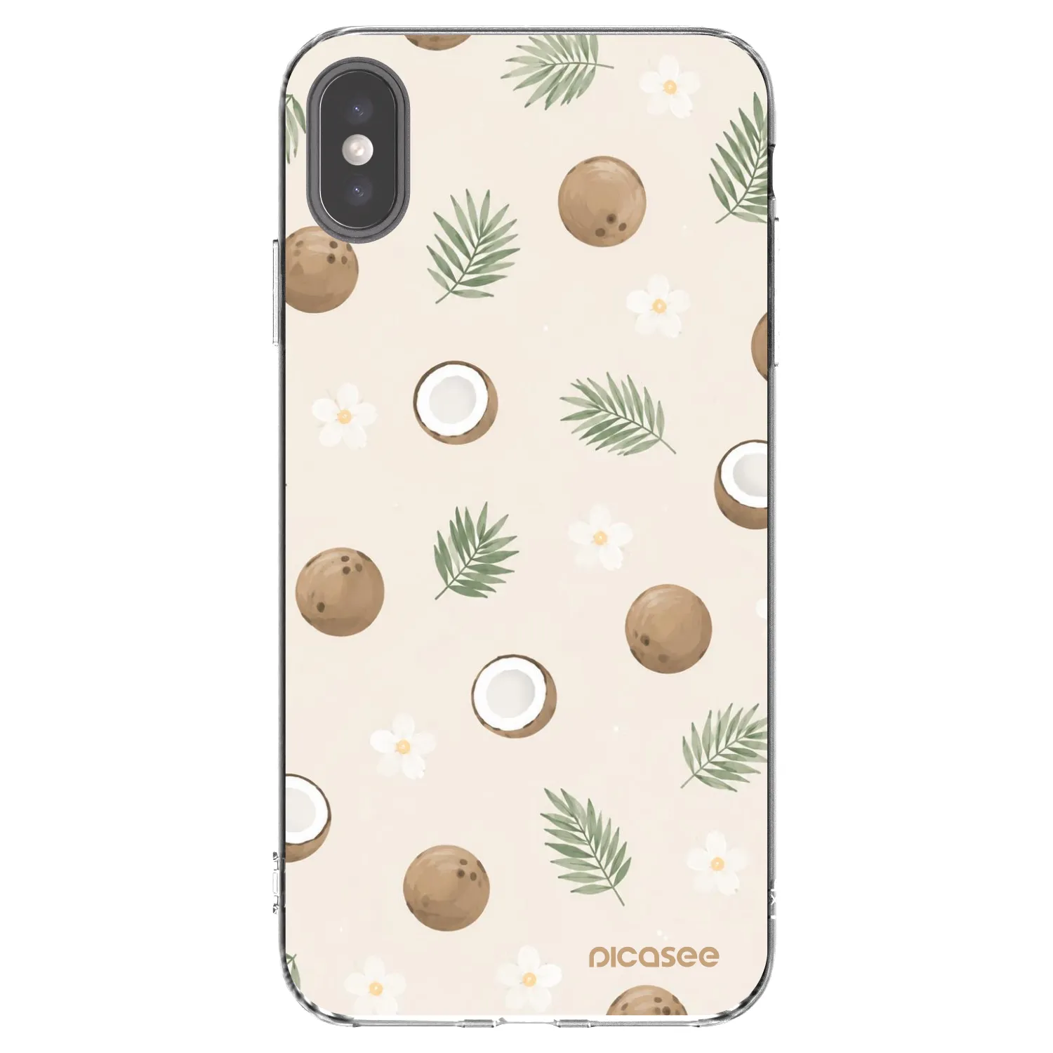 Picasee husă transparentă din silicon pentru Apple iPhone XS Max - Coconut Breeze