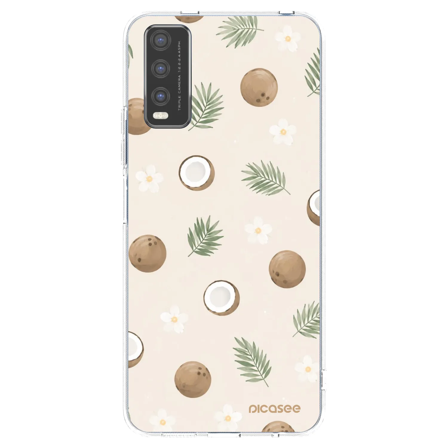 Picasee husă transparentă din silicon pentru Vivo Y20s - Coconut Breeze