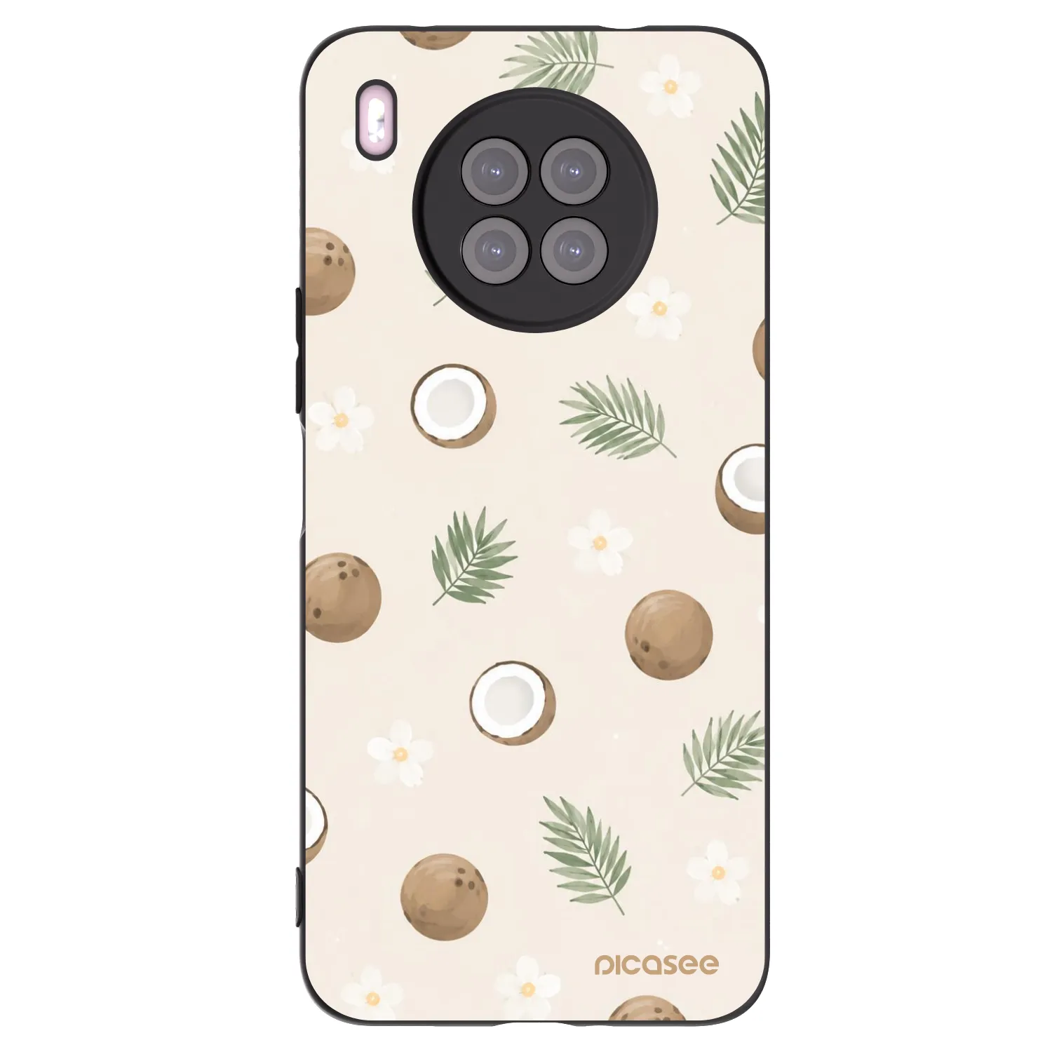 Picasee husă neagră din silicon pentru Huawei Nova 8i - Coconut Breeze