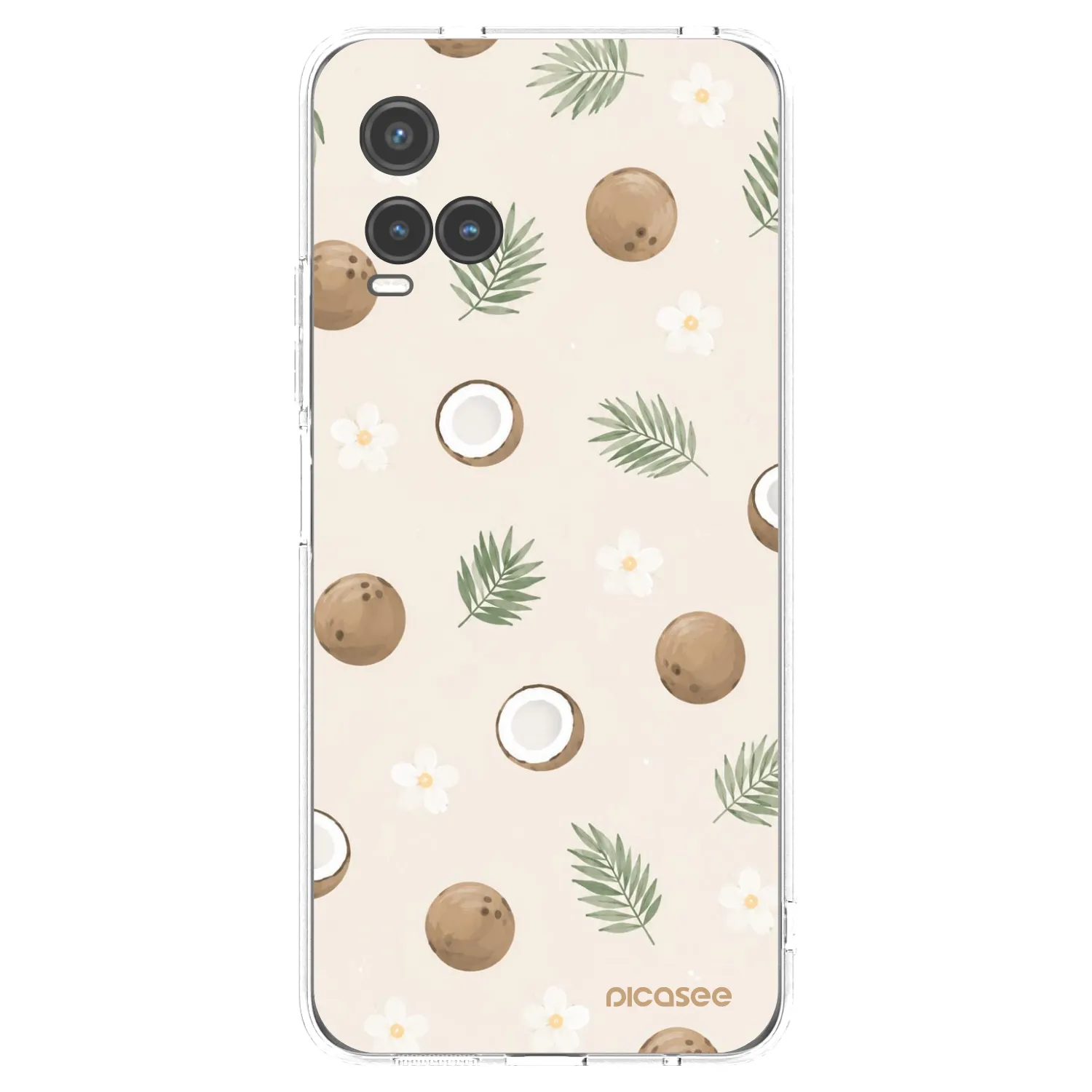 Picasee husă transparentă din silicon pentru Vivo Y33s - Coconut Breeze