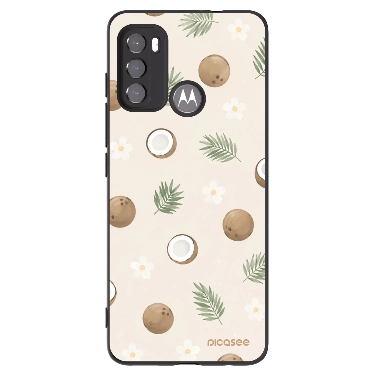 Picasee husă neagră din silicon pentru Motorola Moto G60 - Coconut Breeze