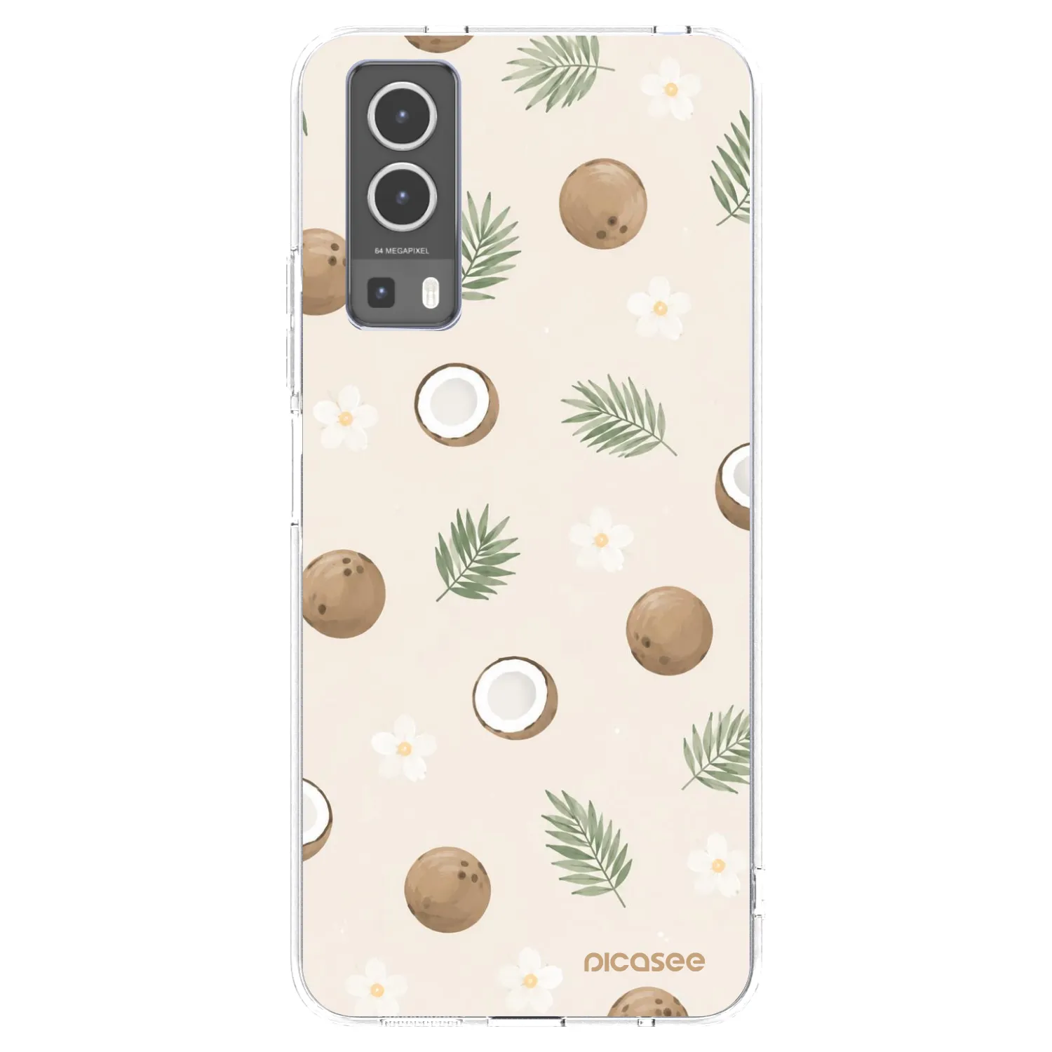 Picasee husă transparentă din silicon pentru Vivo Y72 5G - Coconut Breeze