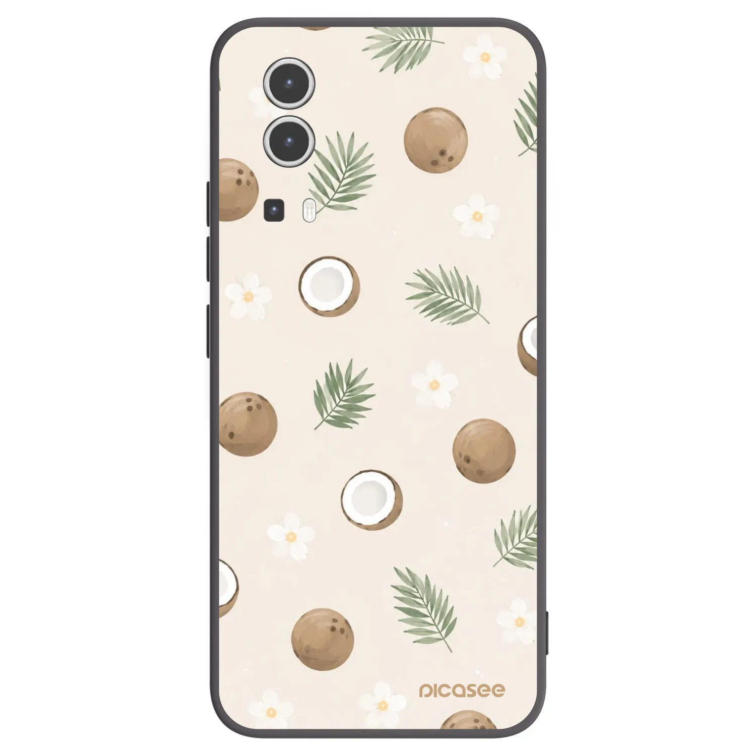 Picasee husă neagră din silicon pentru Vivo Y72 5G - Coconut Breeze