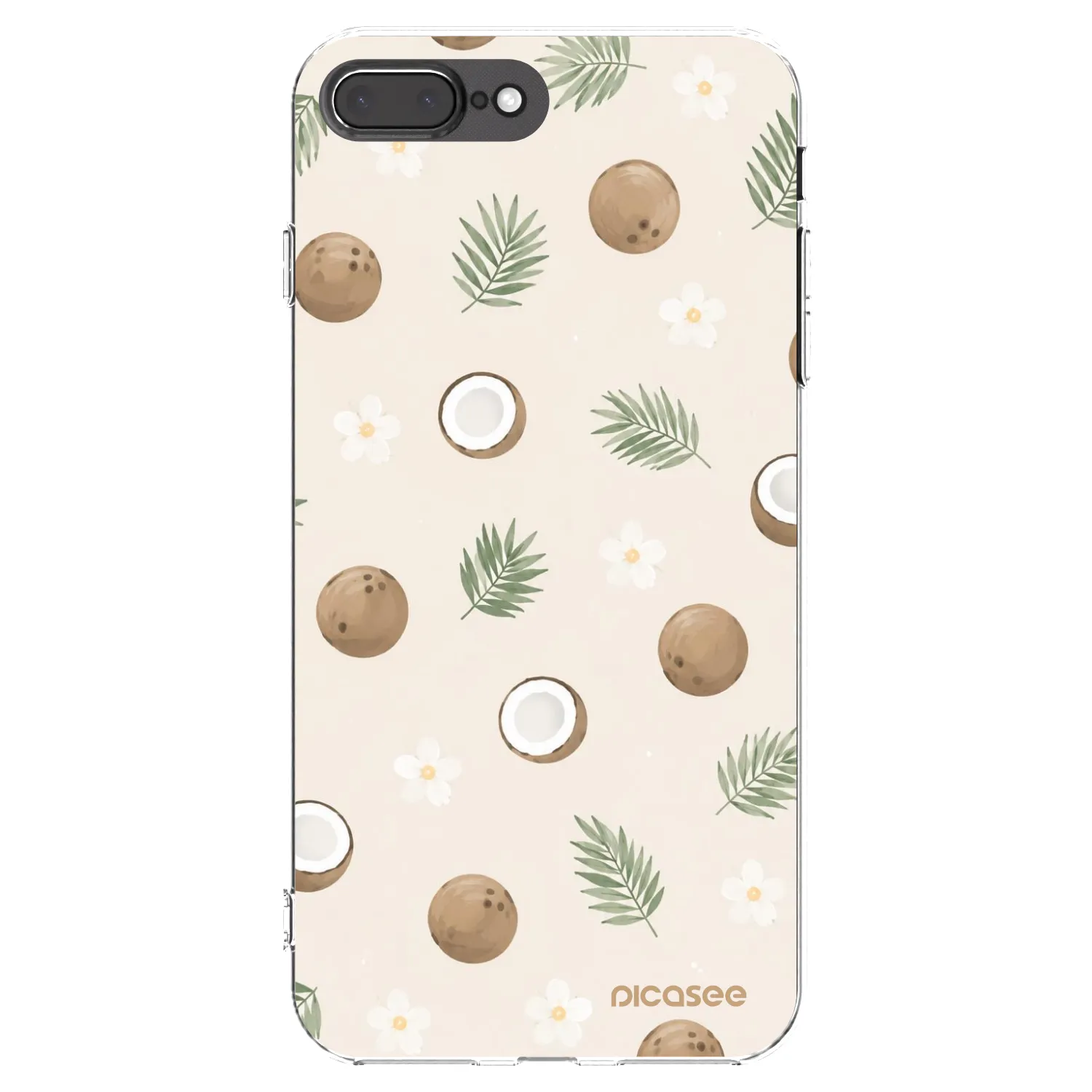Picasee husă transparentă din silicon pentru Apple iPhone 7 Plus - Coconut Breeze