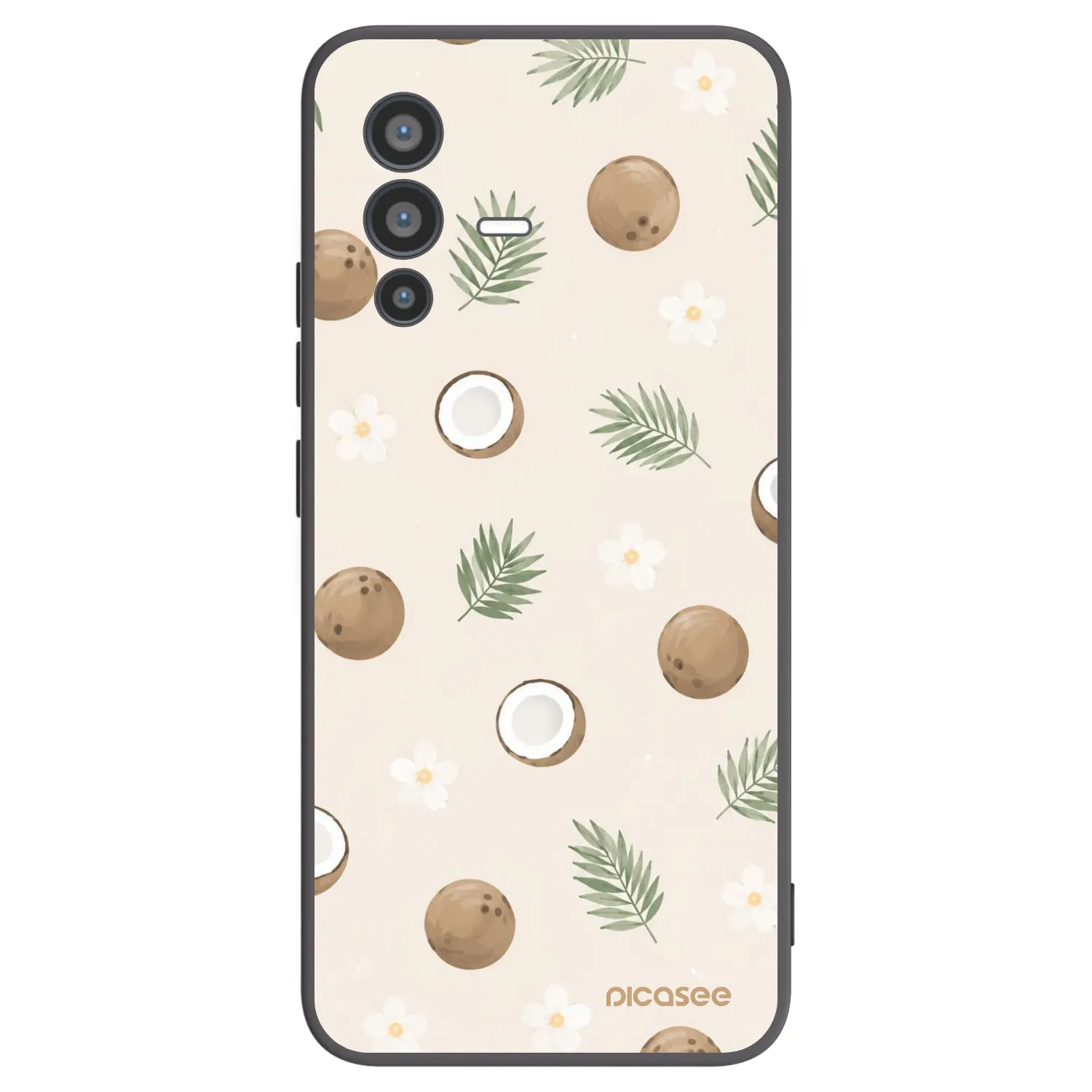 Picasee husă neagră din silicon pentru Vivo V23 5G - Coconut Breeze