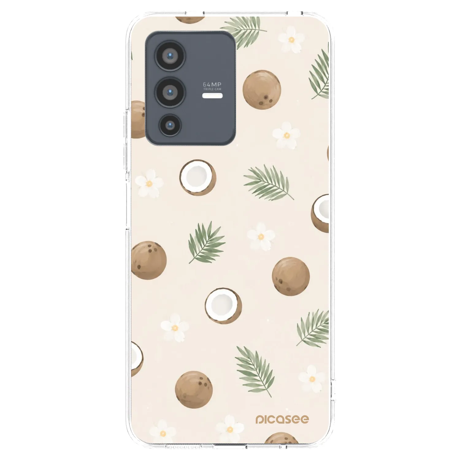 Picasee husă transparentă din silicon pentru Vivo V23 5G - Coconut Breeze