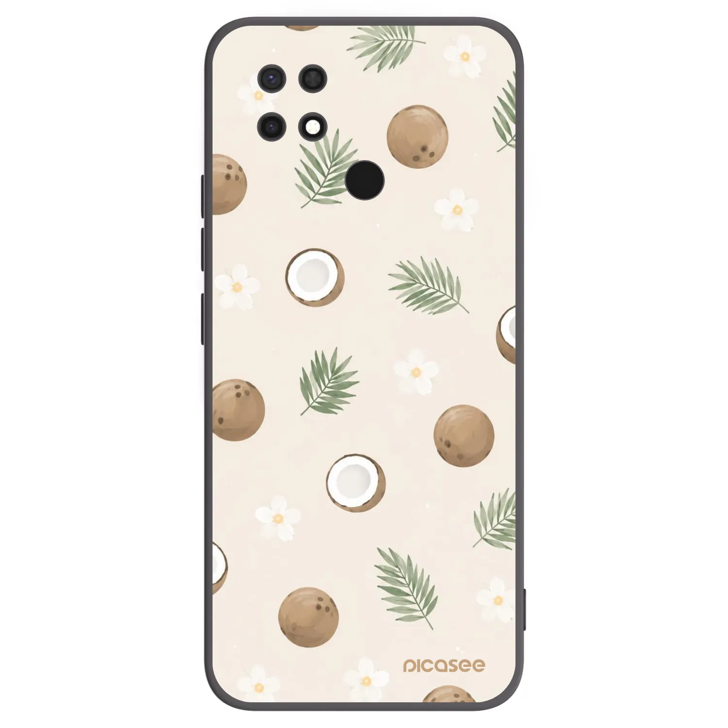 Picasee husă neagră din silicon pentru Xiaomi Redmi 10C - Coconut Breeze